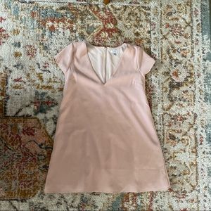 Tobi Blush Pink Deep V Dress